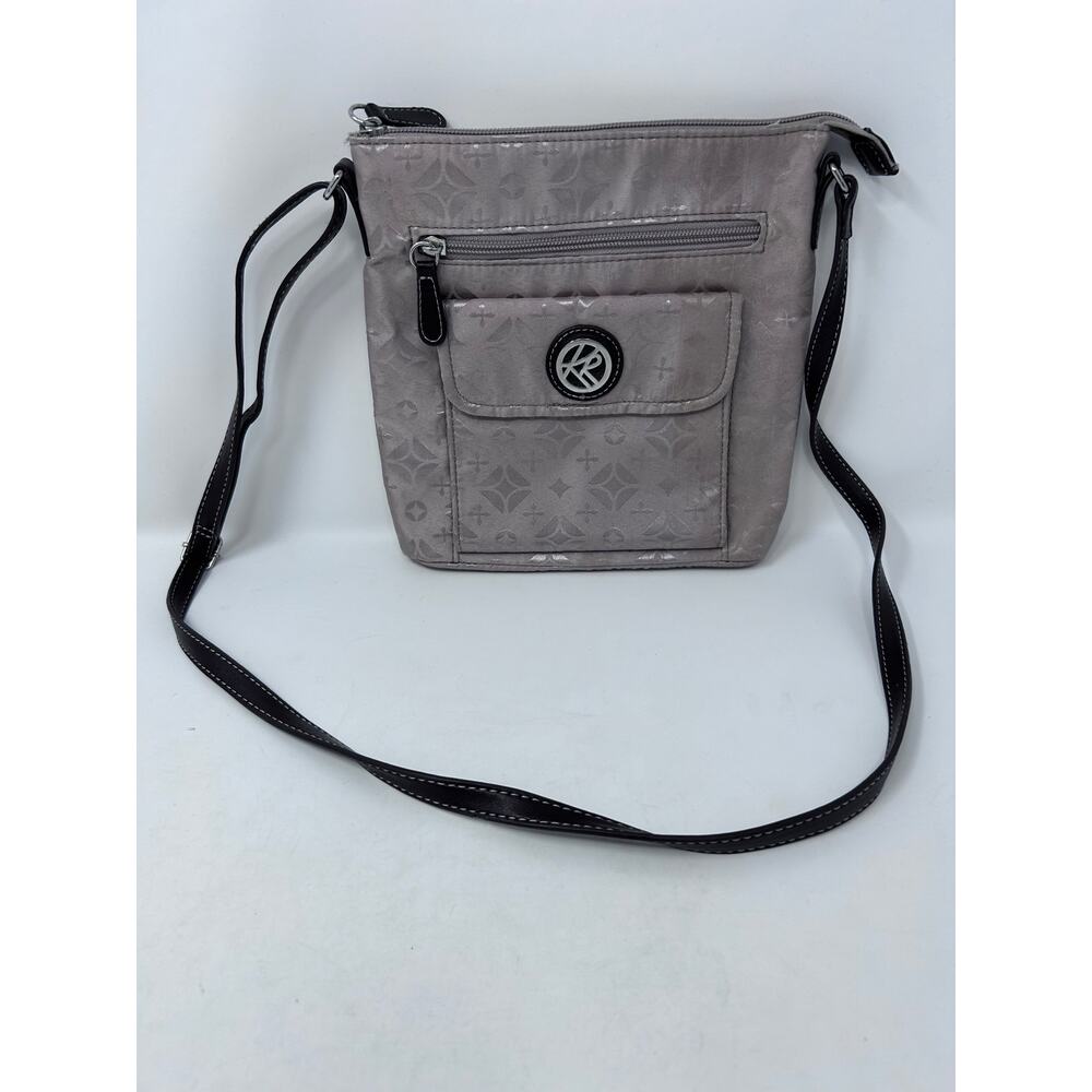 Kim Rogers Women's Beige Crossbody Bag with Design Brown Strap